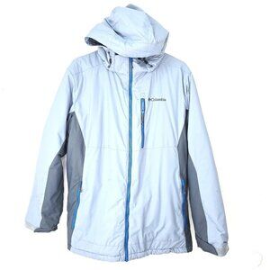 Columbia Grey Blue Water Resistant Winter Puffer Coat Jacket